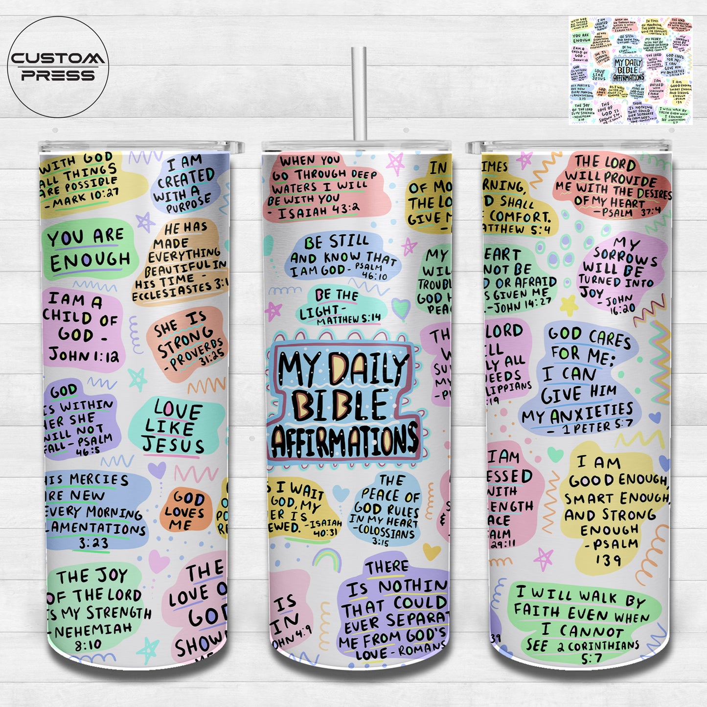My Daily Bible Affirmation Tumbler