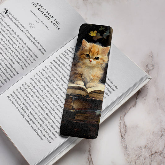 Kitty And Books Bookmark