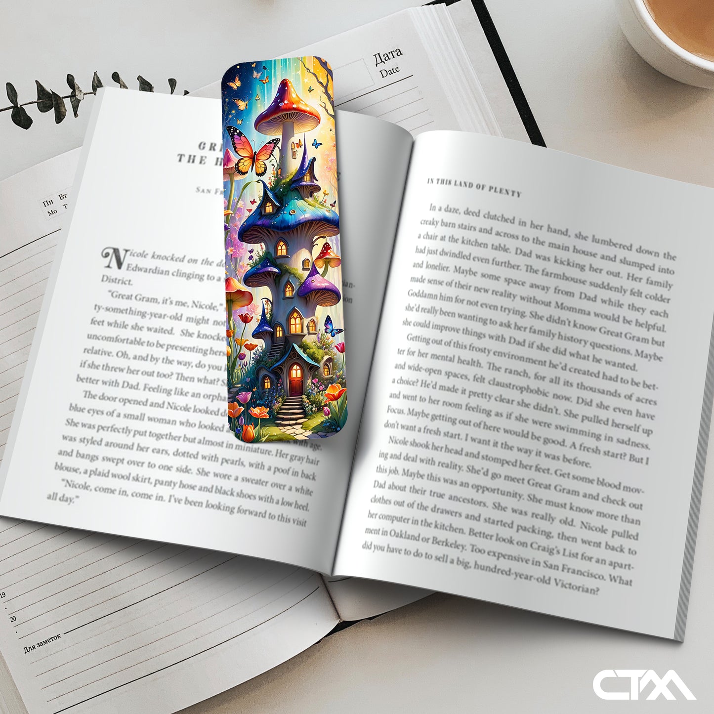 Fairy Mushroom House Bookmark