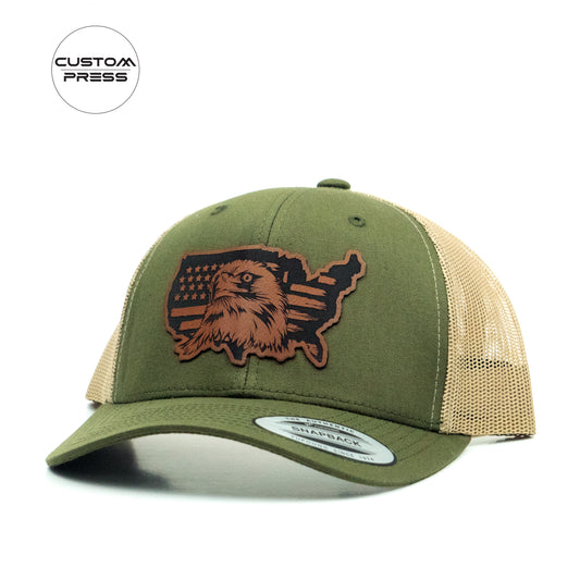 USA Map Eagle Flag Trucker Hat