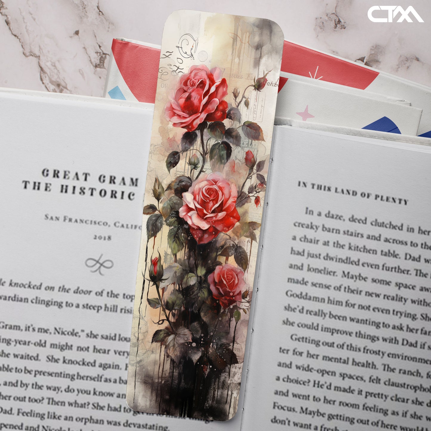Gothic Rose Bookmark