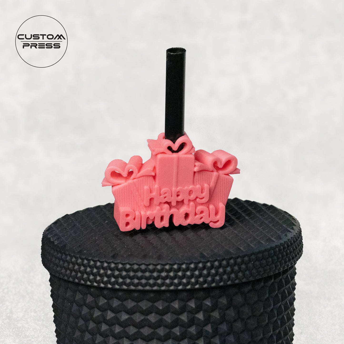 Happy Birthday Straw Topperr