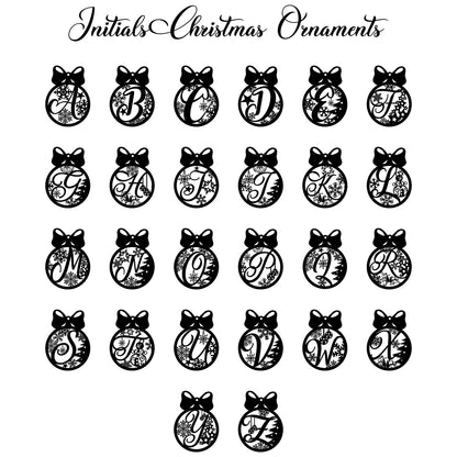 Initial Christmas Ornaments