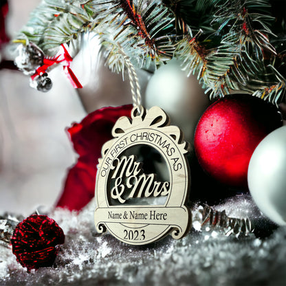 Mr & Mrs Christmas Ornament