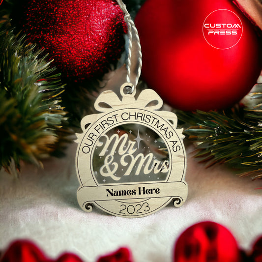 Mr & Mrs Christmas Ornament