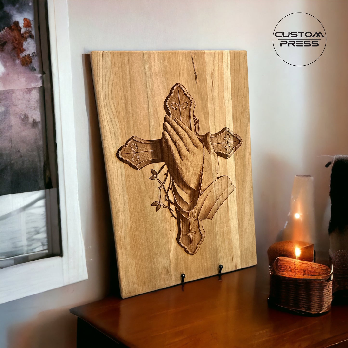 Praying Hand Cutting Board