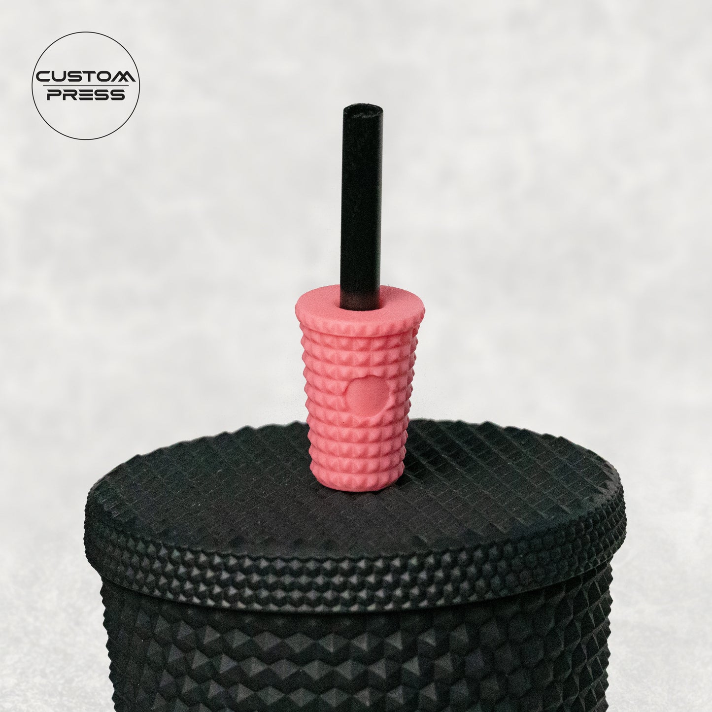 Studded Tumbler Straw Topper
