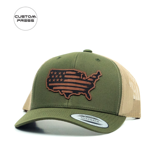 USA Map Flag Trucker Hat
