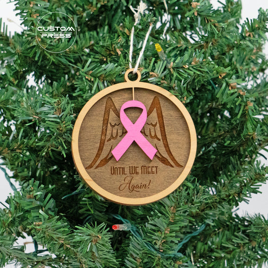 Pink Ribbon Ornament, Memorial Ornament