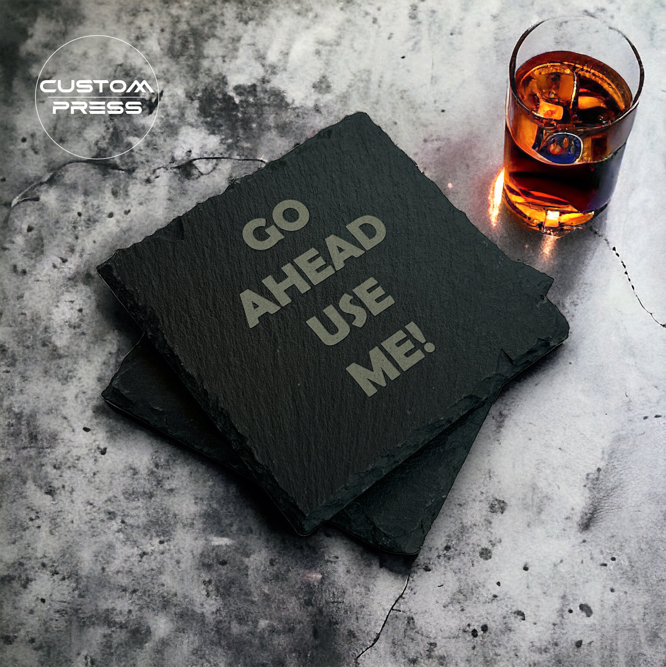 Funny Adult Engraved Slate Coasters