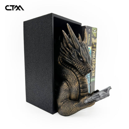 Reading Dragon Bookend