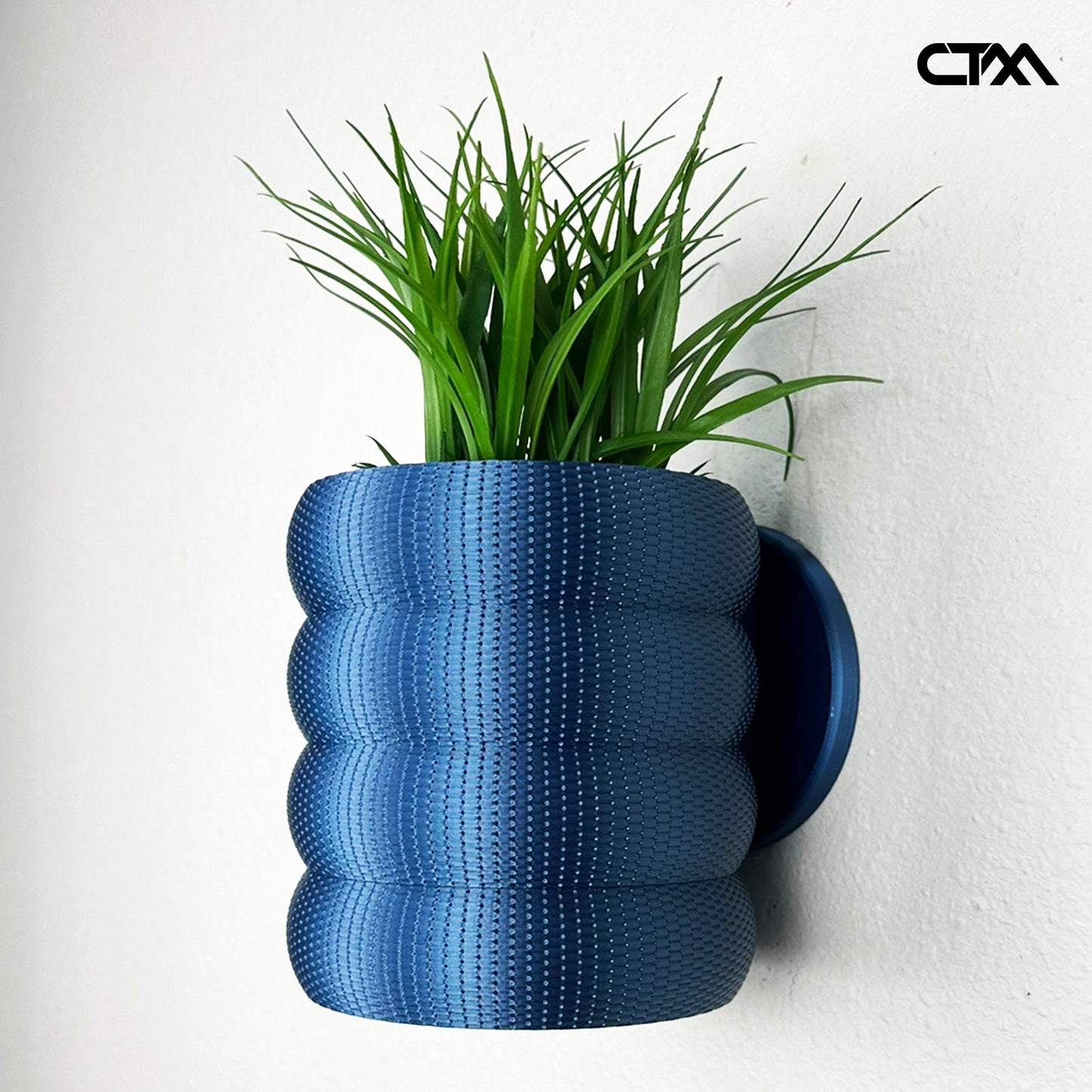 Wall Planter with Hidden Drip Tray - Weave Design Planter