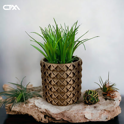 Tabletop Bubble Lattice Planter with Hidden Drip Tray