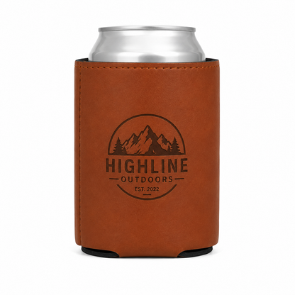 Leatherette Koozie – Laser Engraved Can Cooler