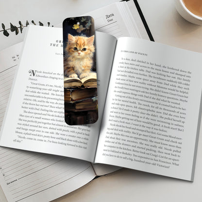 Kitty And Books Bookmark