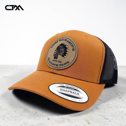 Chief Kickabitch Leather Patch Trucker Hat