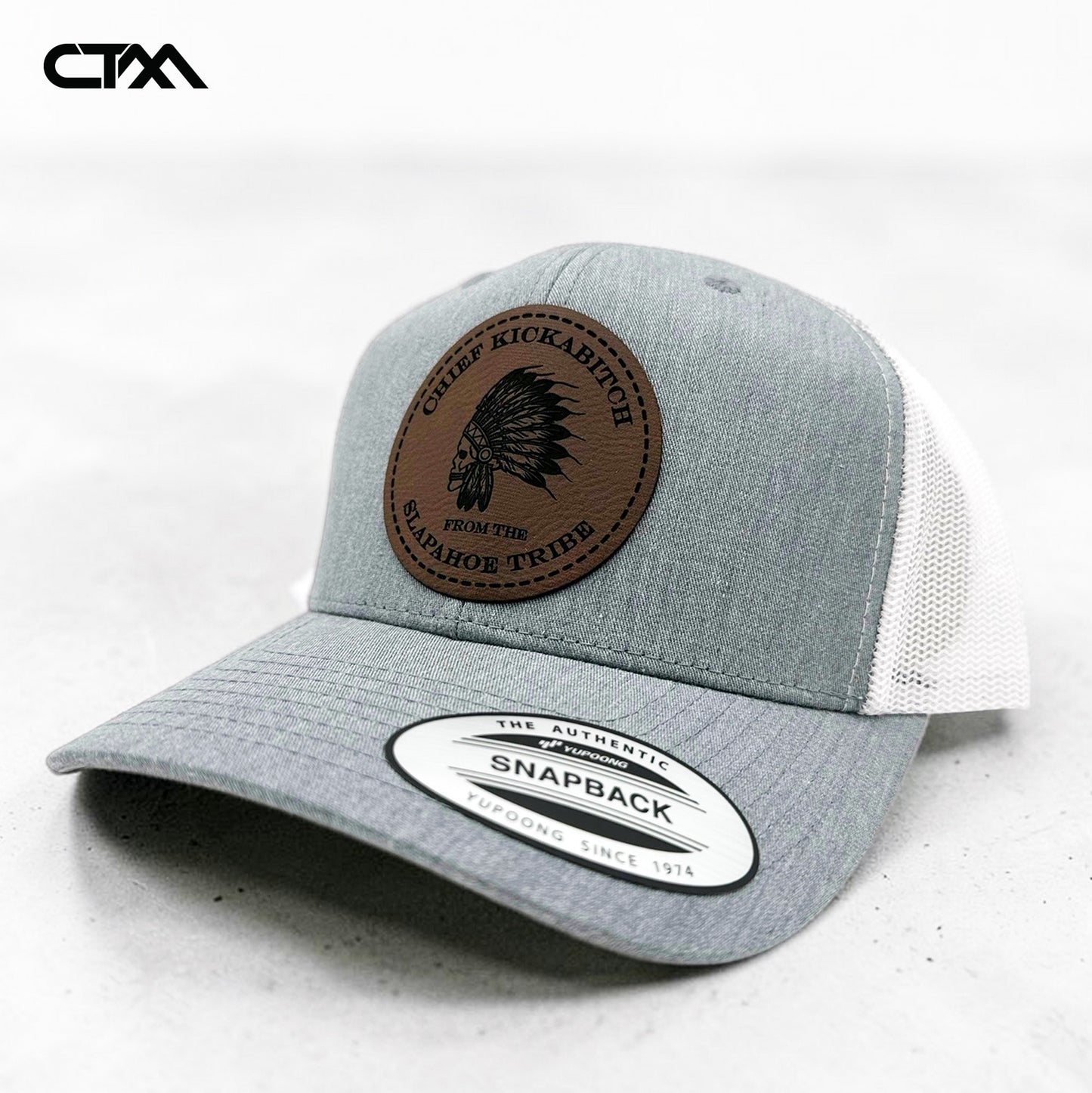Chief Kickabitch Leather Patch Trucker Hat