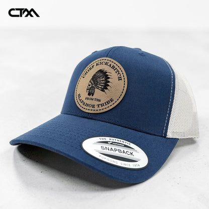 Chief Kickabitch Leather Patch Trucker Hat