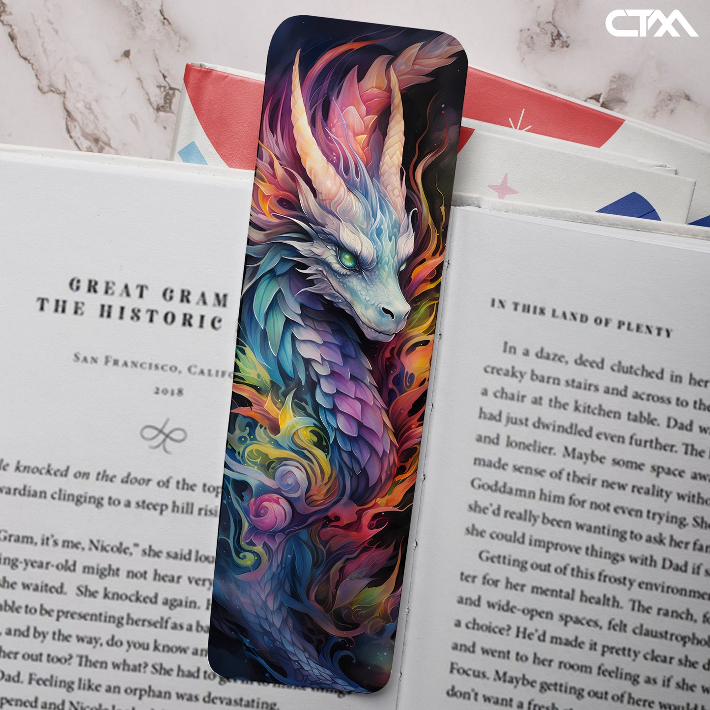 Colorful Dragon Bookmark