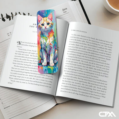 Colorful Cat Bookmark