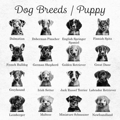 Puppy Breed Slate Coasters