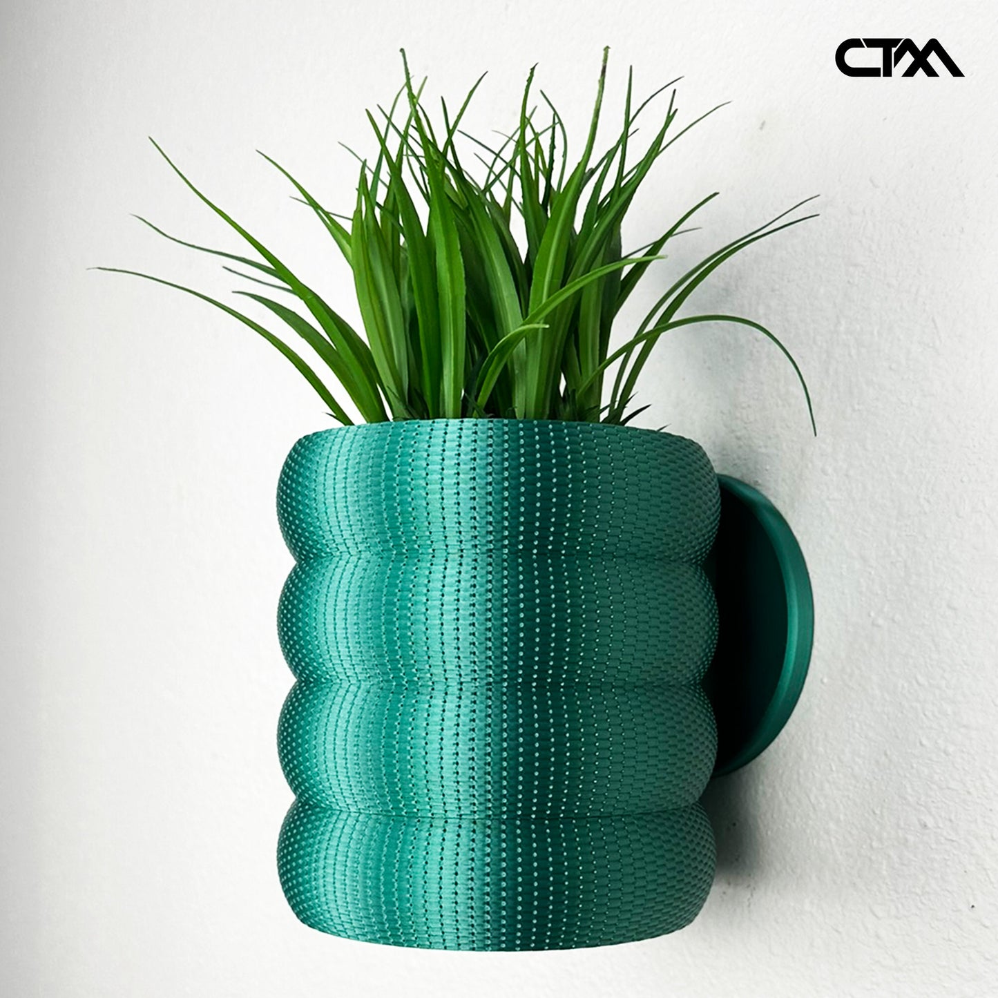 Wall Planter with Hidden Drip Tray - Weave Design Planter