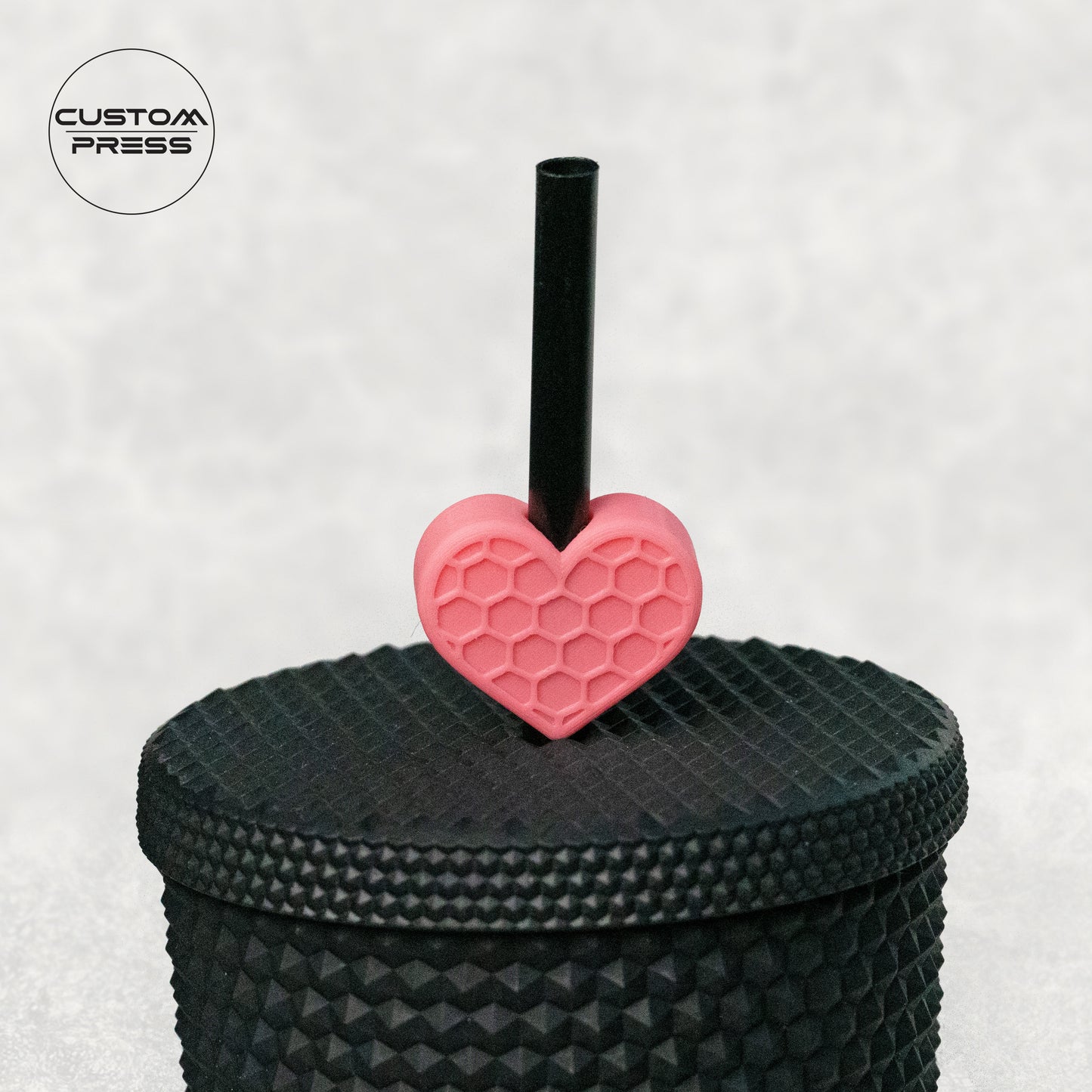 Honeycomb Heart Straw Topper