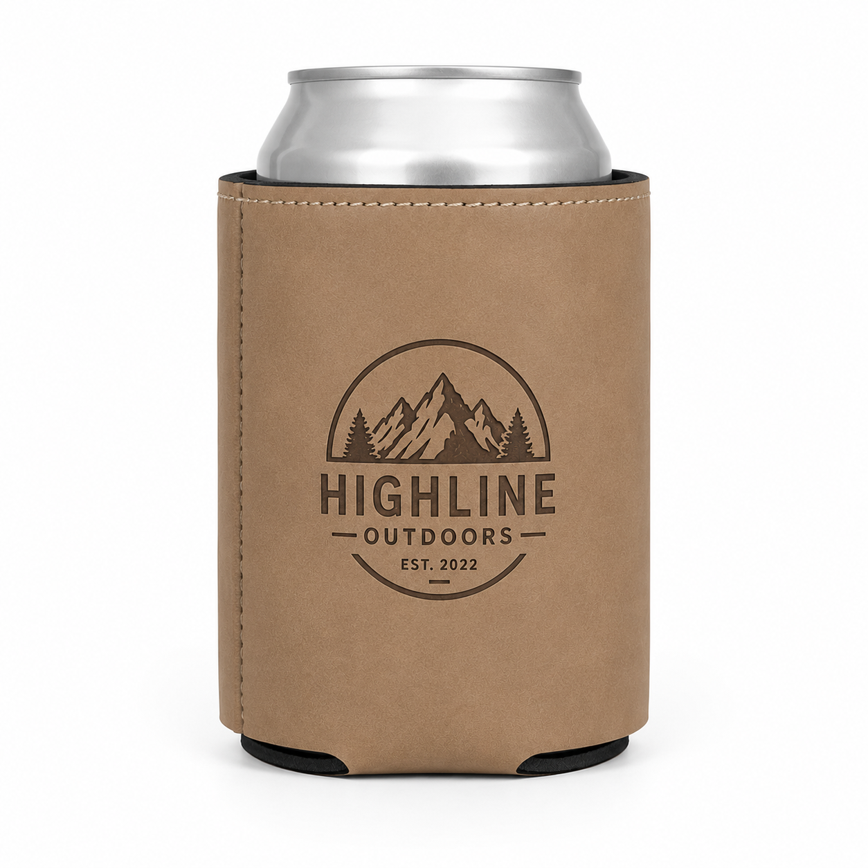 Leatherette Koozie – Laser Engraved Can Cooler