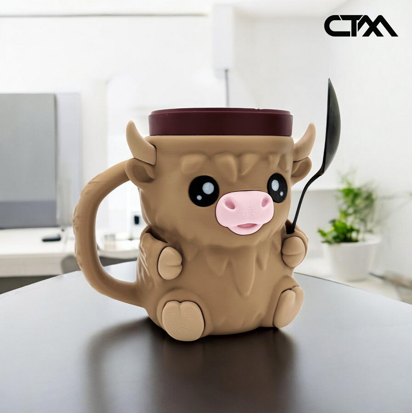 Highland Cow Ice Cream Pint Holder