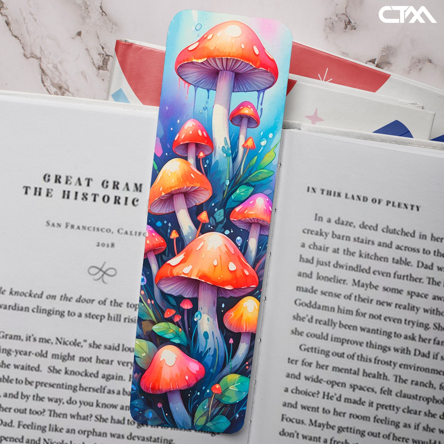 Colorful Mushroom Bookmark