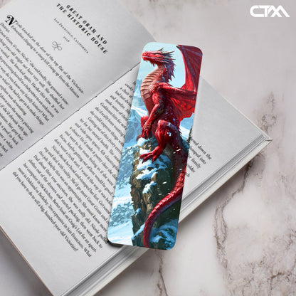 Red Winter Dragon Bookmark