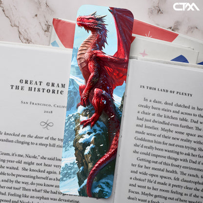 Red Winter Dragon Bookmark