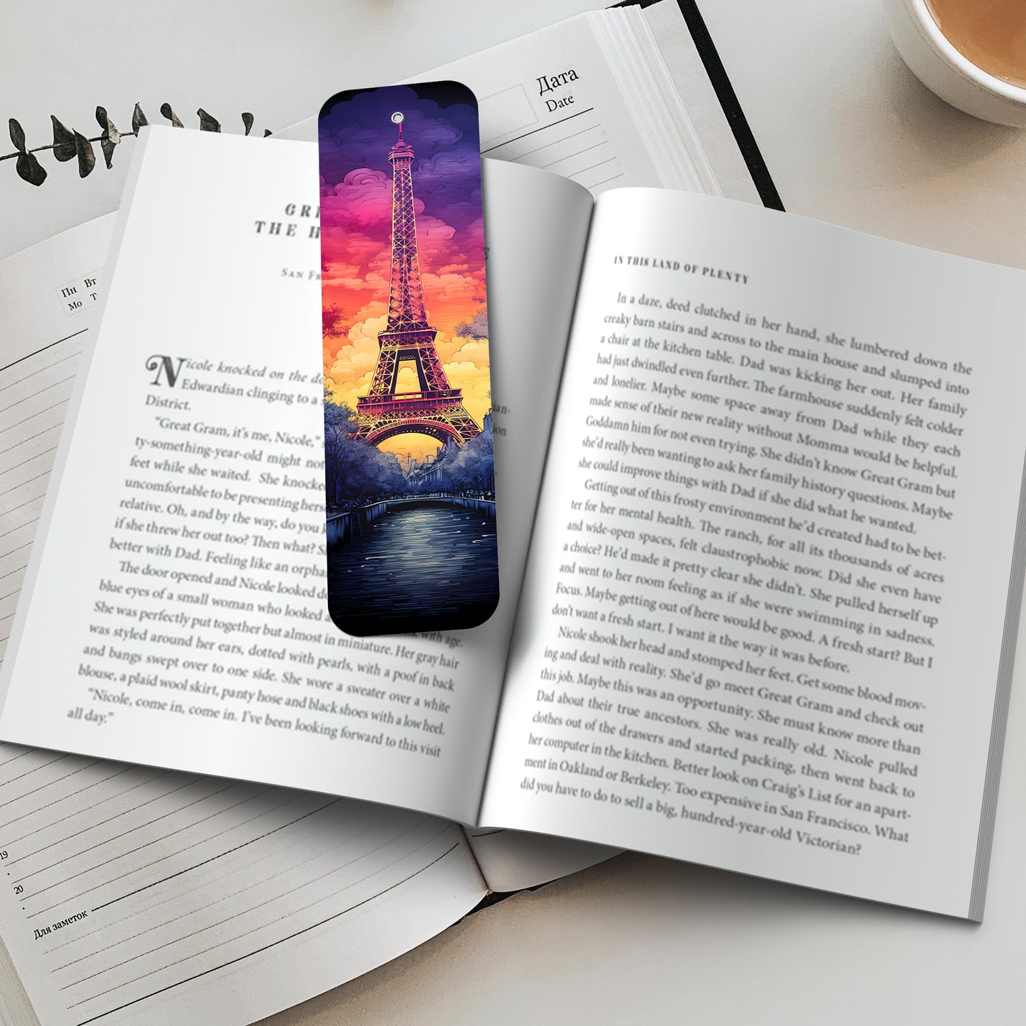 Eiffel Tower Sundown Bookmark