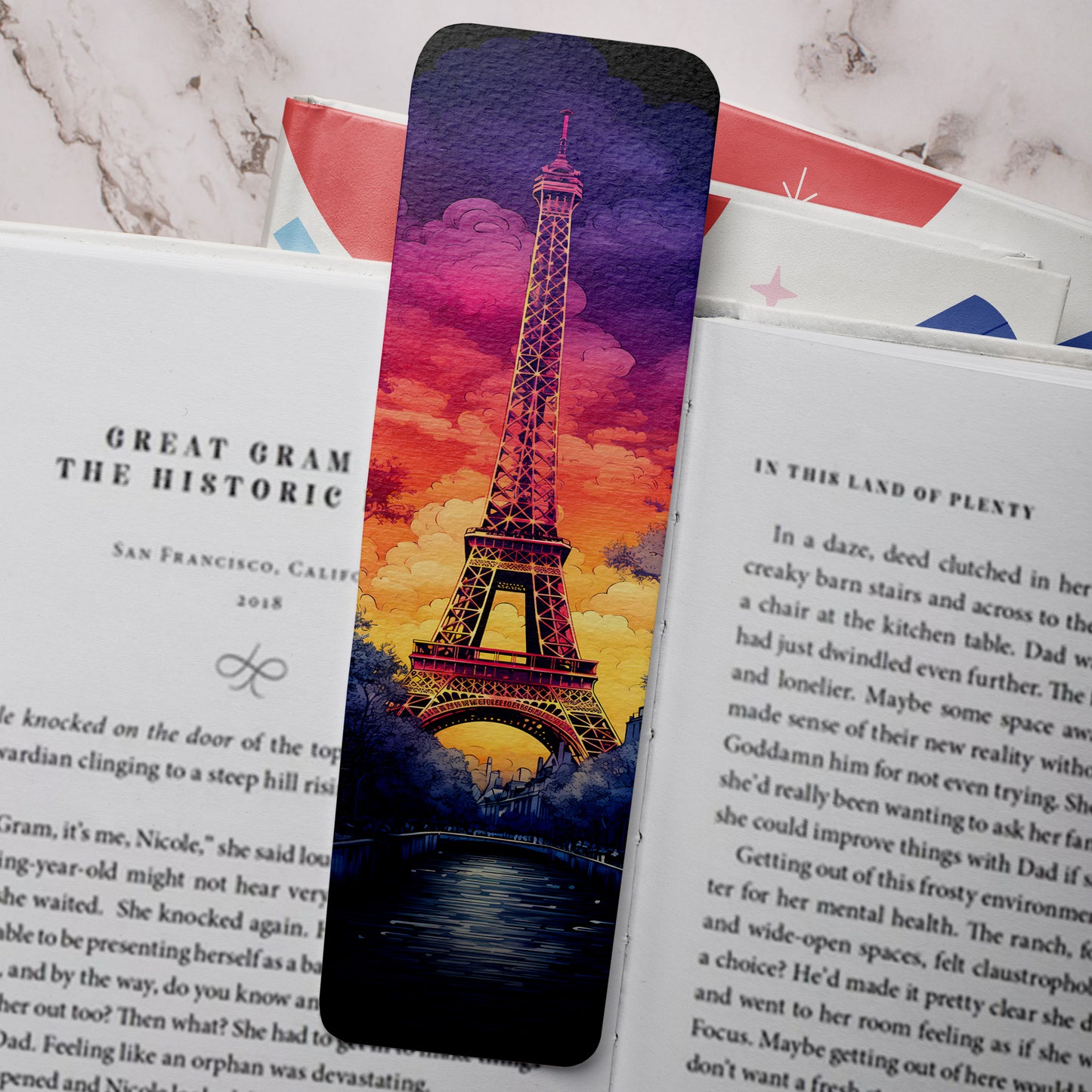 Eiffel Tower Sundown Bookmark