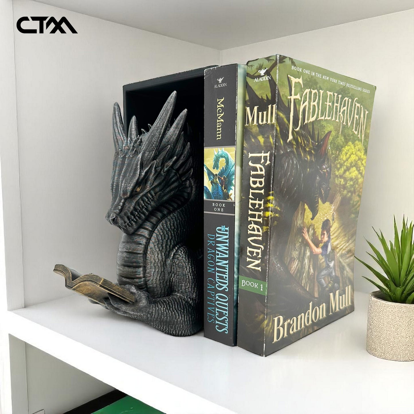 Reading Dragon Bookend
