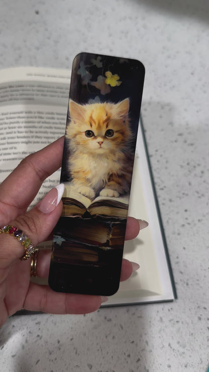 Kitty And Books Bookmark