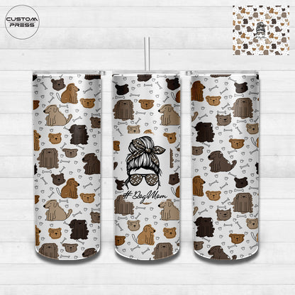 Messy Bun Dog Mom Travel Mug