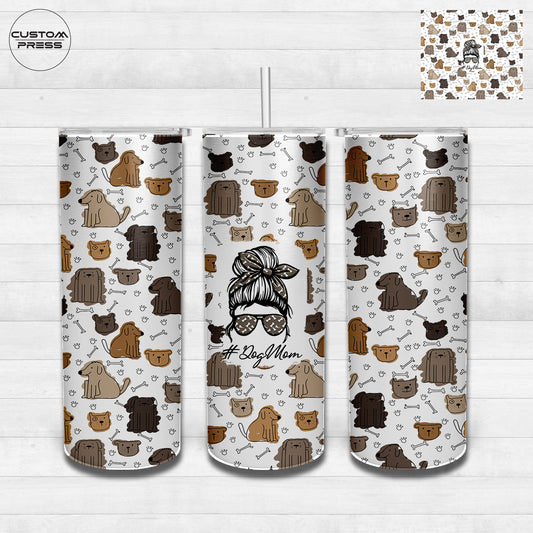 Messy Bun Dog Mom Travel Mug